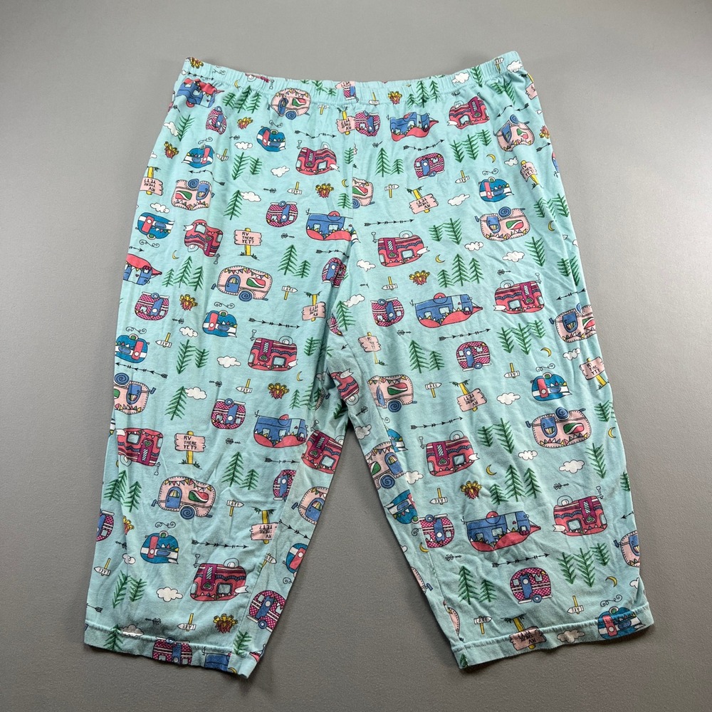 Secret Treasures Capri Pajama Pants Womens 2X (18W-20W) Multi Cotton Sleepwear